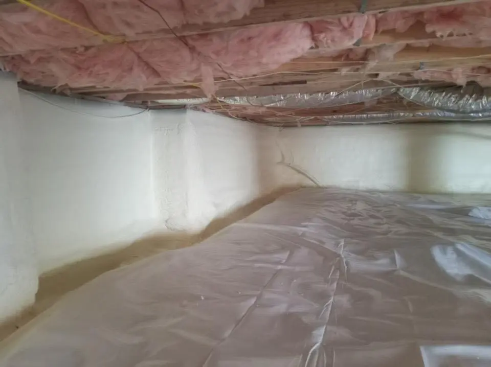 Crawl space encapsulation with closed-cell spray foam for Spray Foam Roofing in Crawfordville